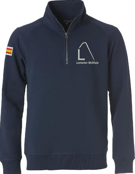 Sweater met halve rits unisex keuze uit 3 kleuren - Afbeelding 2